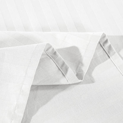 1200 Thread Count 100% Egyptian Cotton Sheet Set Stripe Hotel Grade King White
