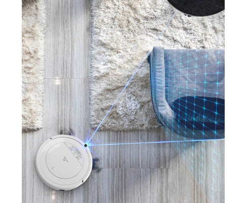 Automatic Robotic Vacuum Cleaner - White 35 x 9cm