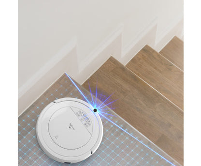 Automatic Robotic Vacuum Cleaner - White 35 x 9cm