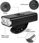 Bike 360 Light Front Usb Rechargeable 1000 Lumen Ipx4 Waterproof And Built In 2500Mah Powerbank Led Bicycle Lighting