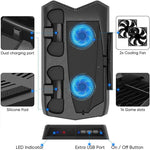 Vertical Stand Cooling/Charging Station For Ps5 With Dual Controller Charger And Bonus Game Rack Storage 3 Usb Ports