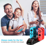 5 In 1 Controller Charger Dock For Nintendo Switch Joy-Cons And Pro Controller With Led Indicator And Type-C Charging Cable