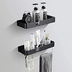 Bathroom 2-Tier Shelves Shower Caddy Wall For Kitchen Toilet Drilling