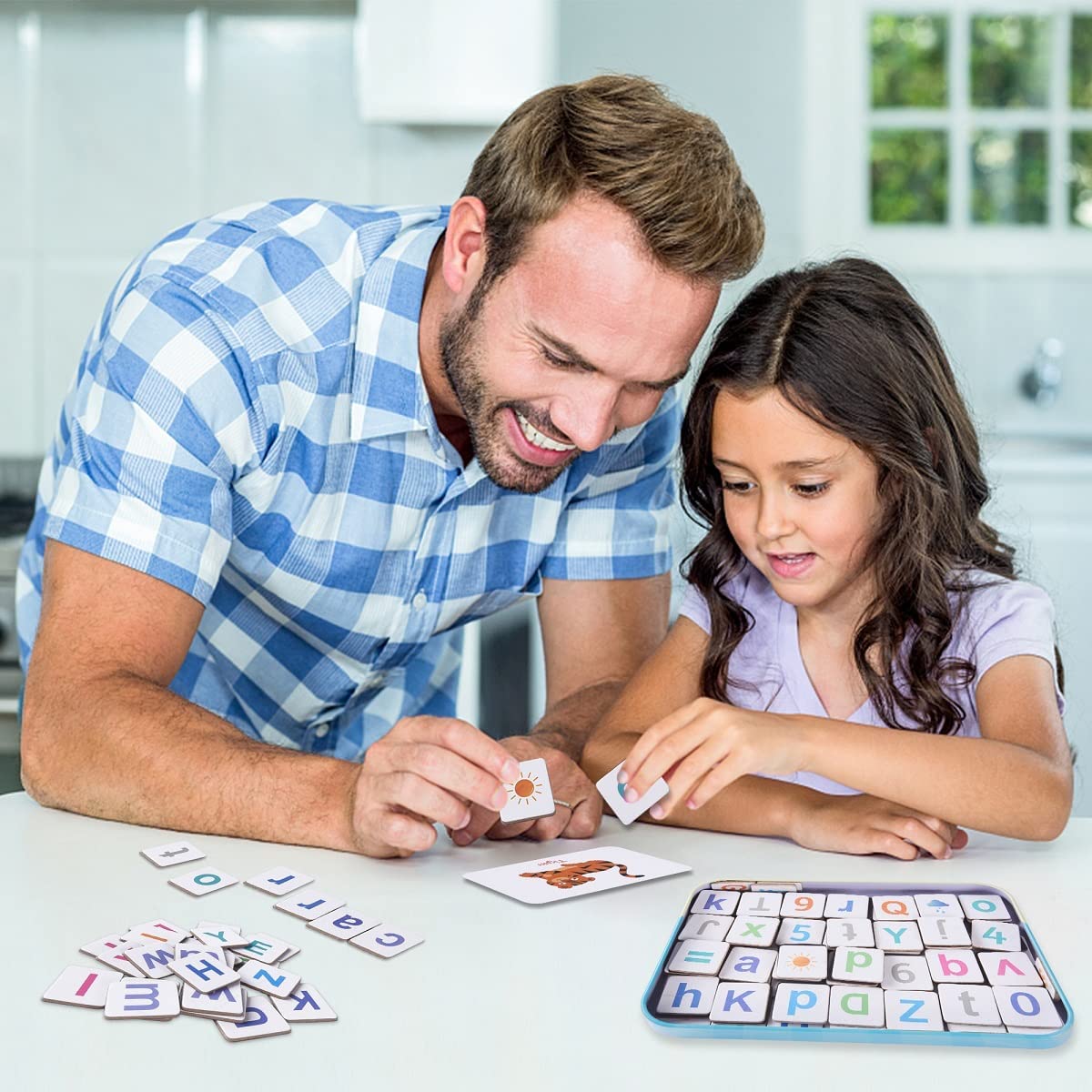 Wooden Magnetic Letters Numbers Alphabet Fridge Magnets Educational Toy Set For 3 To 5 Years Kid Toddler