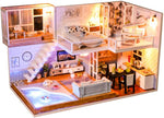 Dollhouse Miniature With Furniture Kit Plus Dust Proof And Music Movement - Met You