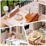 Dollhouse Miniature With Furniture Kit Plus Dust Proof And Music Movement - Comfortable Room