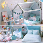 Dollhouse Miniature With Furniture Kit Plus Dust Proof And Music Movement - Poetic Life