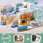 Dollhouse Miniature With Furniture Kit Plus Dust Proof And Music Movement - Poetic Life