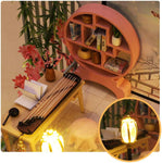 Dollhouse Miniature With Furniture Kit Plus Dust Proof And Music Movement - Guqin Pavilion