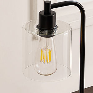 Industrial Table Lamp with 2 USB Port for Bedside Nightstand Desk