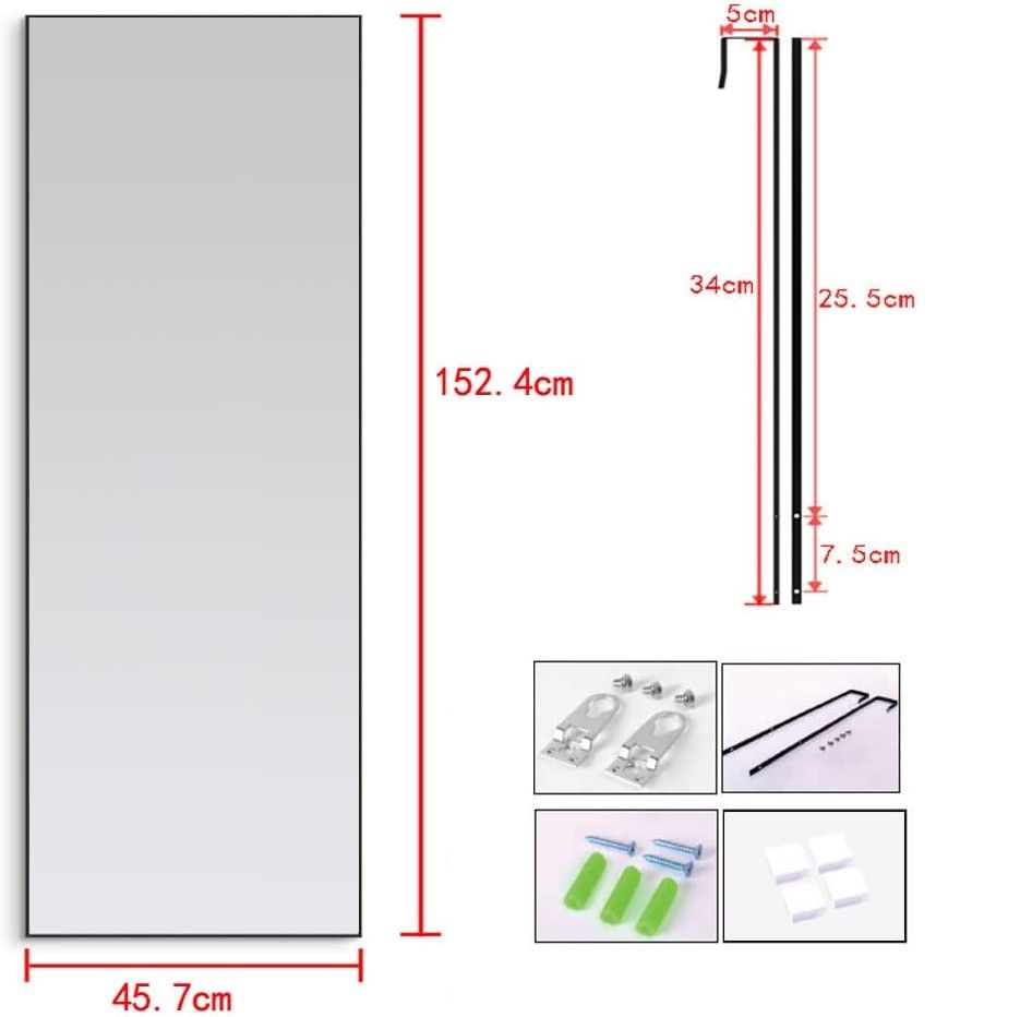 Full-Length Door Mirror Long Standing for Bedroom