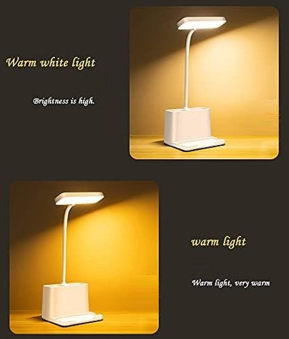 LED Desk lamp with Pen Holder with USB Charging Port