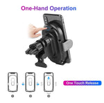 360 Wireless Car Charger Mount with Auto-Clamping 15w Fast Charging