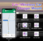 360 Wireless Car Charger Mount with Auto-Clamping 15w Fast Charging