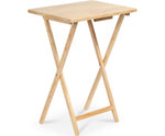 Natural Wood Folding TV Tray & Snack Table
