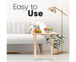 Natural Wood Folding TV Tray & Snack Table