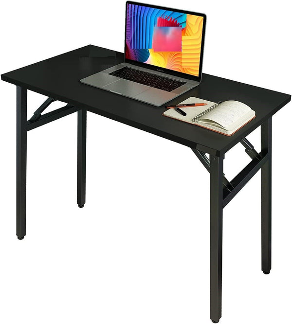  Sturdy and Heavy Duty Foldable Office Computer Desk Brown, 80cm