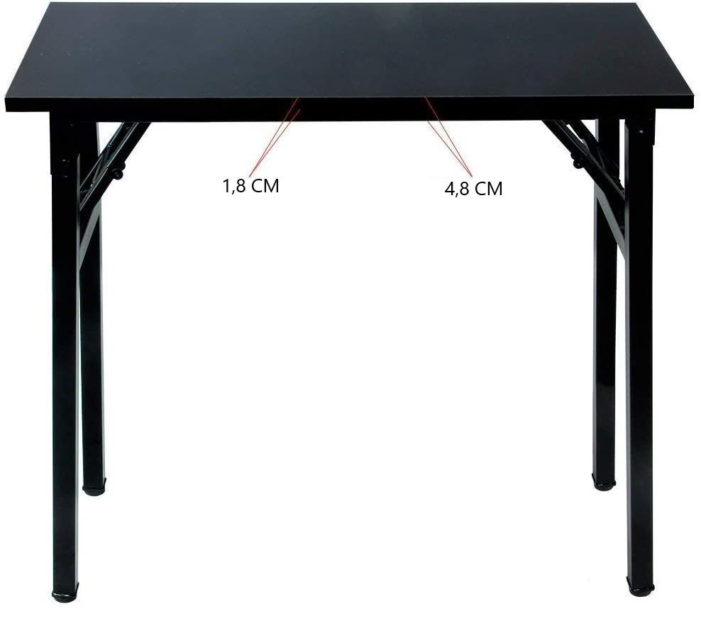Sturdy and Heavy Duty Foldable Office Computer Desk Brown, 80cm