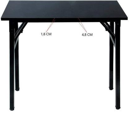 Sturdy and Heavy Duty Foldable Office Computer Desk Brown, 80cm