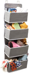 2x Over The Door Hanging Storage Organizer For Pantry Baby Nursery Bathroom Closet Dorm - Gray