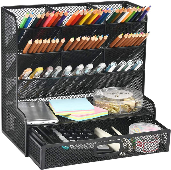  Multi-Functional Mesh Desk Organizer for School and Home Office