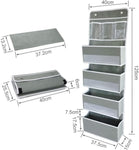 Wall Mount Hanging Organizer with 4 Large Capacity Pocket Organizers and 3 Small Pockets