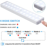 24 LED Stick Motion Sensor Light Wireless Under Cabinet for Wardrobe Stairs