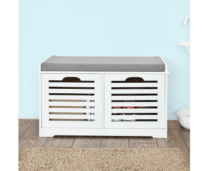 Modern Storage Bench with 2 Drawer/Baskets for Toys