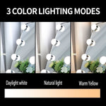 Vanity Mirror with Lights with 8 Dimmable Bulbs for Makeup and Travel Black, 30 x23 cm