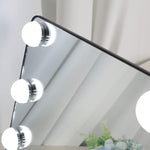 Vanity Mirror with Lights with 8 Dimmable Bulbs for Makeup and Travel Black, 30 x23 cm