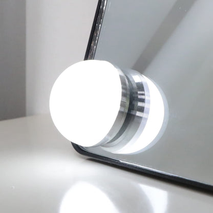 Vanity Mirror with Lights with 8 Dimmable Bulbs for Makeup and Travel Black, 30 x23 cm