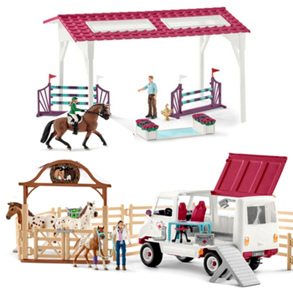  Schleich Large Playset Horse Club Vet Fitness Check For The Big Tournament 72140