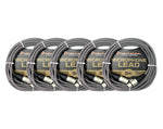 Precision Audio 5 Pack Xlr To Xlr Braided Studio Microphone Lead Low Noise Silver 5M