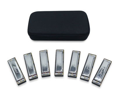 Freedom 7 Pack Harmonica Set Key Of A B Flat C D E F G | 10 Hole