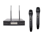 Twin Channel Professional Wireless Microphone System Dual Xlr Out