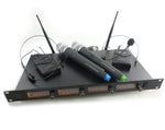 4 Channel Uhf Wireless Microphone System Rack Mountable Lcd Display