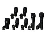 7 Piece Drum Microphone Kit Bass Snare Tom Overhead Mics