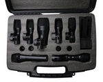 7 Piece Drum Microphone Kit Bass Snare Tom Overhead Mics