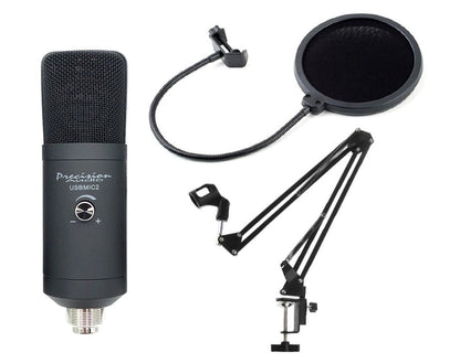 Usb Mic Kit Usb Microphone Shock Mount Boom Arm Pop Filter