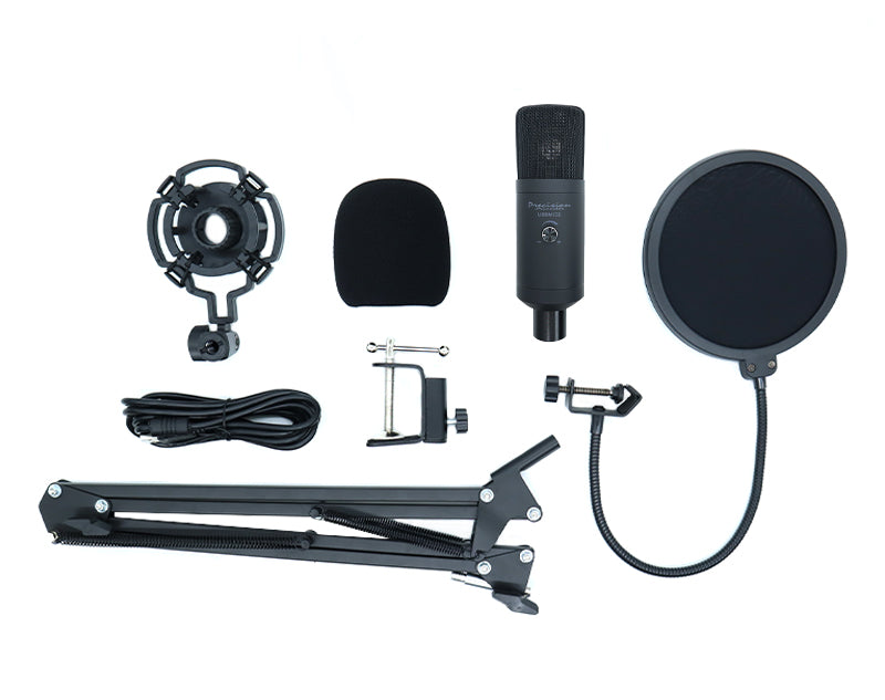 Usb Mic Kit Usb Microphone Shock Mount Boom Arm Pop Filter