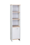 Alto Bathroom Tallboy Narrow High Cabinet With 1 Doors/3 Shelves - Oak/White