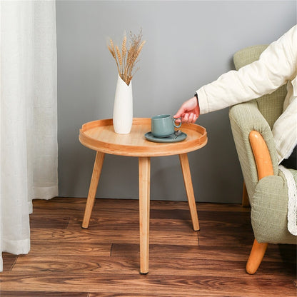Bamboo Round Coffee Side Table