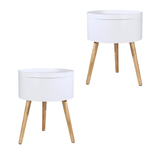 Tray Top Bedside Table Side Table Bedroom Modern Set Of 2