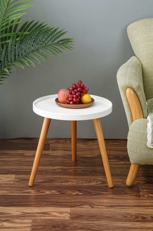 Round Bedside Table Smal Side Table Bedroom Modern Furniture