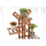 6 Tier Wooden Plant Stand Flower Pot Holder Shelf Rack Display Indoor Outdoor AU