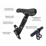 Mounted Bike Front Child Seat Top Tube Bicycle Detachable Kids Seat Armrest Kit