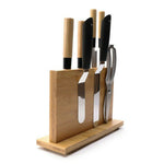 Double Sided Magnetic Knife Block Bamboo Stylish Modern Magnetic Knife Holder