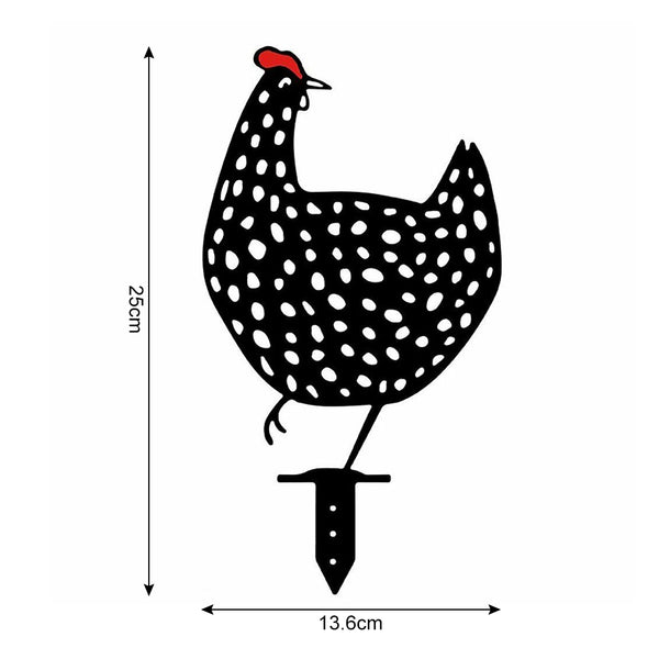  5PCS Garden Ornament Chicken Yard Art Outdoor Garden Backyard Lawn Decor Gift