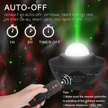 Led Galaxy Starry Night Light Projector Ocean Star Sky Party Baby Kids Room Lamp