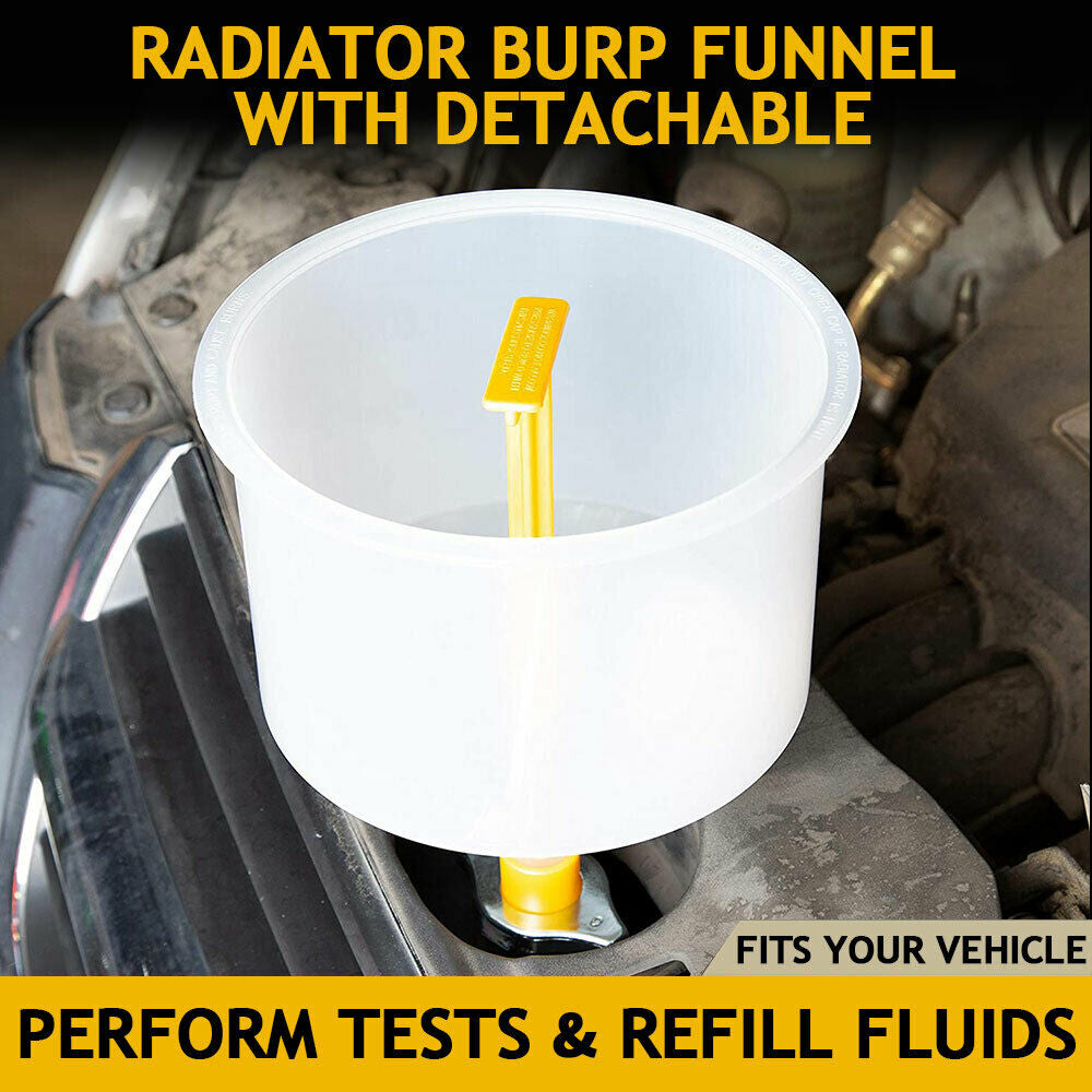 15Pcs Car Radiator Coolant Refill Funnel Kit Spill Proof Cooling System Tool